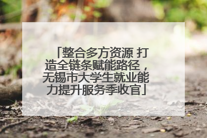 整合多方资源 打造全链条赋能路径，无锡市大学生就业能力提升服务季收官