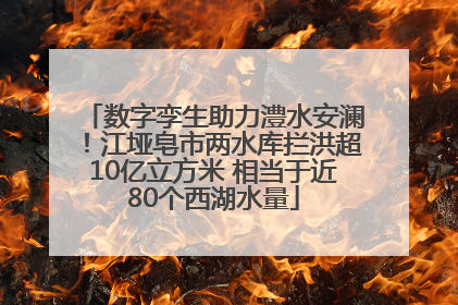 数字孪生助力澧水安澜！江垭皂市两水库拦洪超10亿立方米 相当于近80个西湖水量