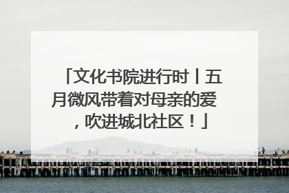 文化书院进行时丨五月微风带着对母亲的爱，吹进城北社区！
