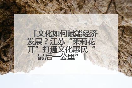 文化如何赋能经济发展？江苏“茉莉花开”打通文化惠民“最后一公里”