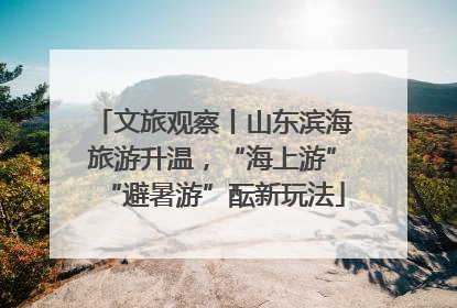 文旅观察丨山东滨海旅游升温，“海上游”“避暑游”酝新玩法
