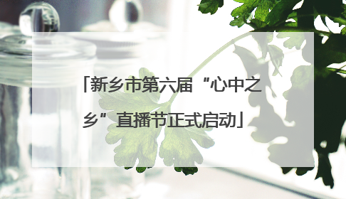 新乡市第六届“心中之乡”直播节正式启动