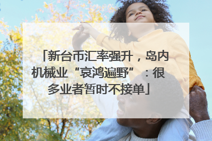 新台币汇率强升，岛内机械业“哀鸿遍野”：很多业者暂时不接单