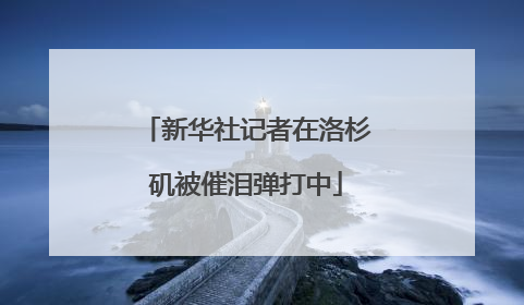新华社记者在洛杉矶被催泪弹打中
