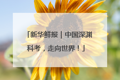 新华鲜报｜中国深渊科考，走向世界！