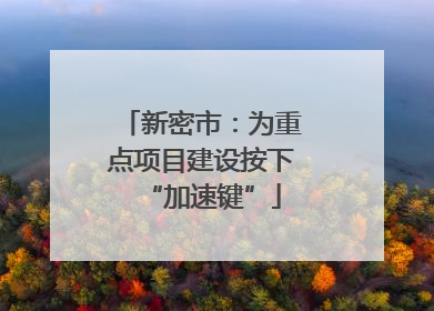 新密市：为重点项目建设按下“加速键”