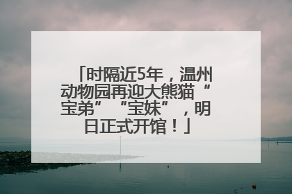 时隔近5年，温州动物园再迎大熊猫“宝弟”“宝妹”，明日正式开馆！