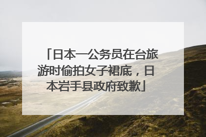 日本一公务员在台旅游时偷拍女子裙底，日本岩手县政府致歉