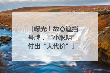 曝光！故意遮挡号牌，“小聪明”付出“大代价”