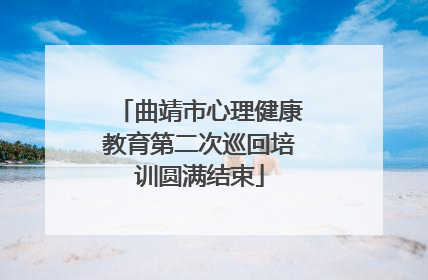 曲靖市心理健康教育第二次巡回培训圆满结束