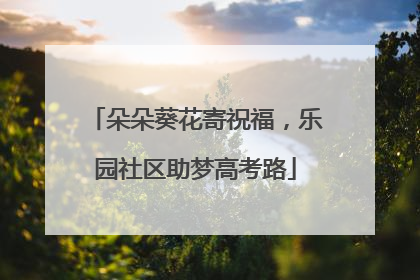 朵朵葵花寄祝福，乐园社区助梦高考路