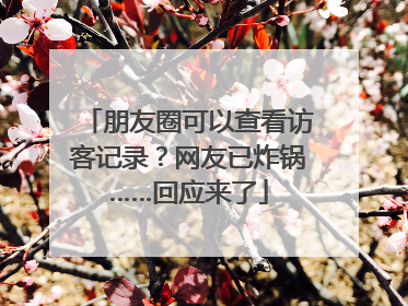 朋友圈可以查看访客记录？网友已炸锅……回应来了