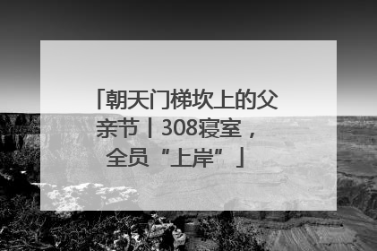 朝天门梯坎上的父亲节丨308寝室，全员“上岸”