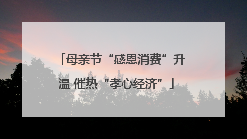 母亲节“感恩消费”升温 催热“孝心经济”
