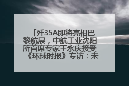 歼35A即将亮相巴黎航展，中航工业沈阳所首席专家王永庆接受《环球时报》专访：未来数量可以有很多