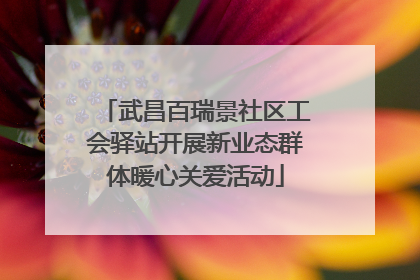 武昌百瑞景社区工会驿站开展新业态群体暖心关爱活动