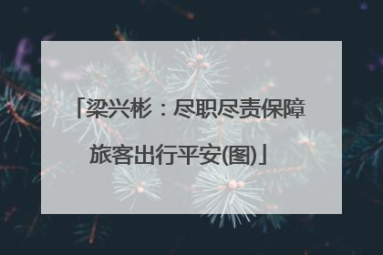 梁兴彬：尽职尽责保障旅客出行平安(图)