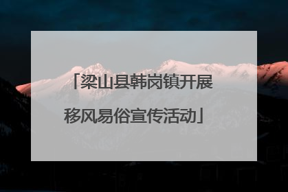 梁山县韩岗镇开展移风易俗宣传活动
