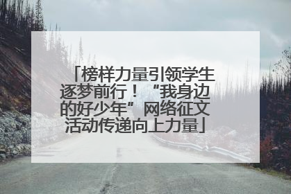 榜样力量引领学生逐梦前行！“我身边的好少年”网络征文活动传递向上力量