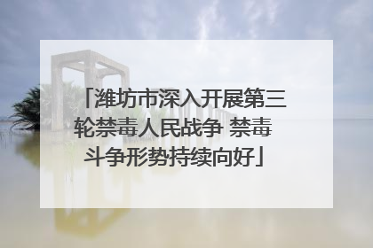 潍坊市深入开展第三轮禁毒人民战争 禁毒斗争形势持续向好