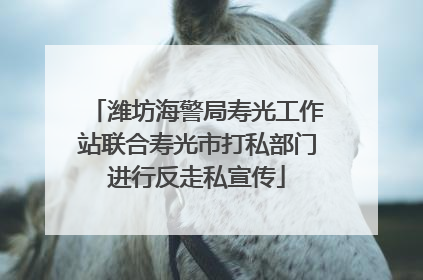 潍坊海警局寿光工作站联合寿光市打私部门进行反走私宣传