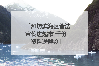 潍坊滨海区普法宣传进超市 千份资料送群众