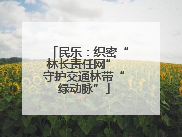 民乐：织密“林长责任网” 守护交通林带“绿动脉”