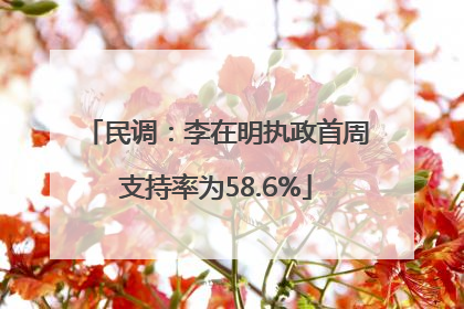 民调：李在明执政首周支持率为58.6%