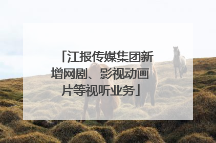江报传媒集团新增网剧、影视动画片等视听业务