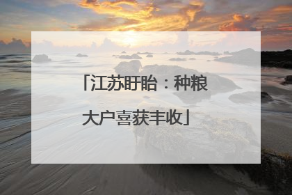 江苏盱眙：种粮大户喜获丰收
