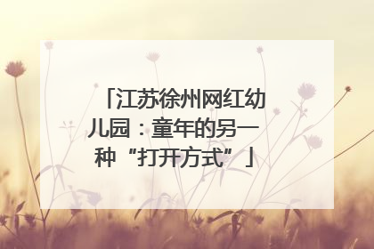 江苏徐州网红幼儿园：童年的另一种“打开方式”