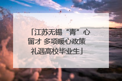 江苏无锡“青”心留才 多项暖心政策礼遇高校毕业生