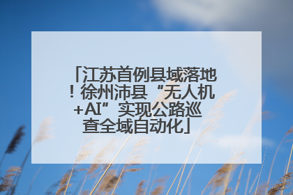 江苏首例县域落地！徐州沛县“无人机+AI”实现公路巡查全域自动化