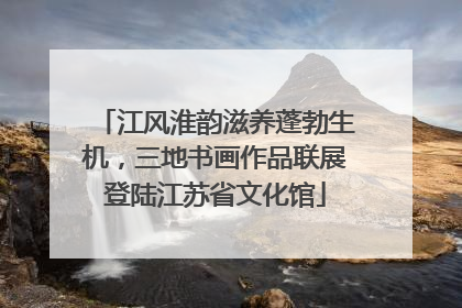 江风淮韵滋养蓬勃生机，三地书画作品联展登陆江苏省文化馆