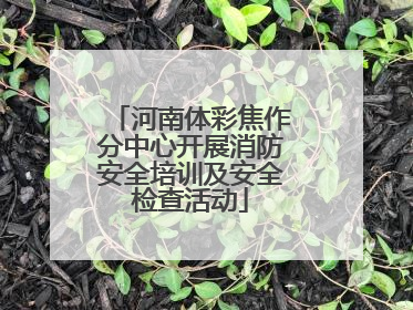 河南体彩焦作分中心开展消防安全培训及安全检查活动