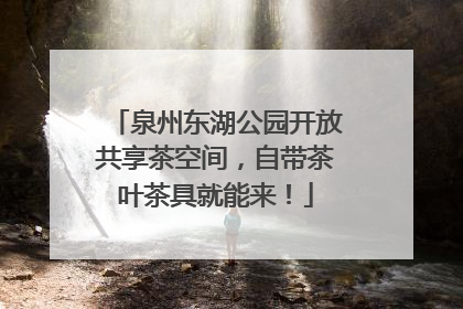 泉州东湖公园开放共享茶空间，自带茶叶茶具就能来！