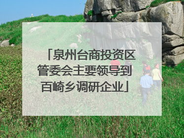 泉州台商投资区管委会主要领导到百崎乡调研企业