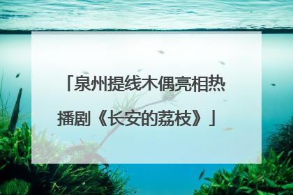 泉州提线木偶亮相热播剧《长安的荔枝》