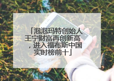 泡泡玛特创始人王宁财富再创新高，进入福布斯中国实时榜前十