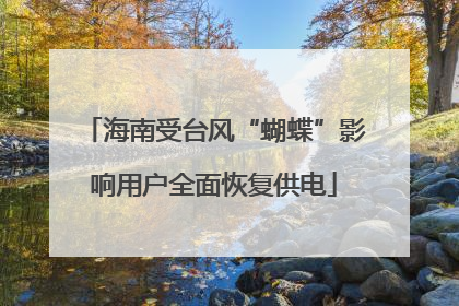 海南受台风“蝴蝶”影响用户全面恢复供电