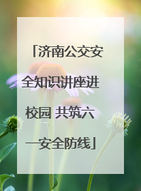 济南公交安全知识讲座进校园 共筑六一安全防线
