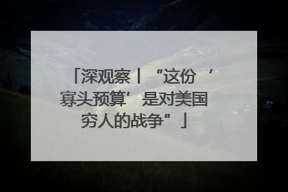 深观察丨“这份‘寡头预算’是对美国穷人的战争”