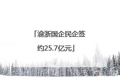 渝浙国企民企签约25.7亿元