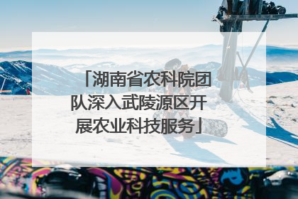 湖南省农科院团队深入武陵源区开展农业科技服务