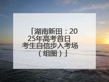 湖南新田：2025年高考首日 考生自信步入考场（组图）