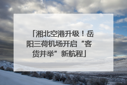 湘北空港升级！岳阳三荷机场开启“客货并举”新航程