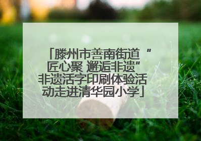 滕州市善南街道“匠心聚 邂逅非遗”非遗活字印刷体验活动走进清华园小学