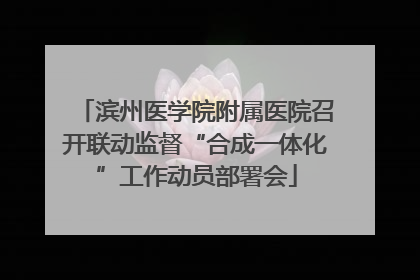 滨州医学院附属医院召开联动监督“合成一体化”工作动员部署会