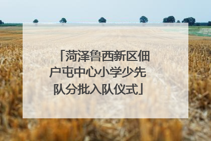 菏泽鲁西新区佃户屯中心小学少先队分批入队仪式