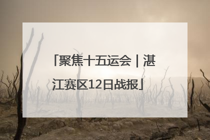聚焦十五运会｜湛江赛区12日战报